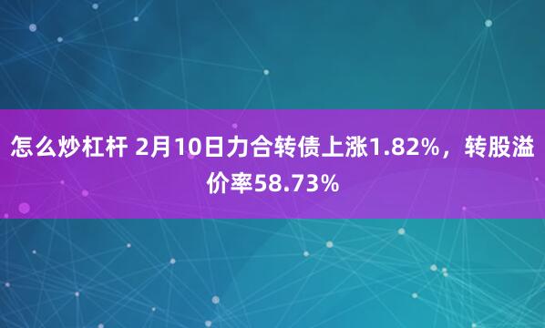 怎么炒杠杆 2月10日力合转债上涨1.82%，转股溢价率58.73%