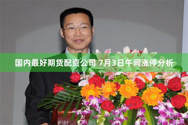 国内最好期货配资公司 7月3日午间涨停分析